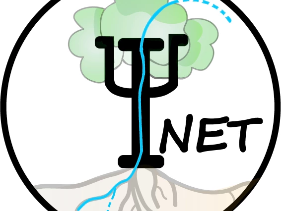 The PSInet logo, with a PSI symbol with leaves like a tree and water flowing from the roots to the leaves.