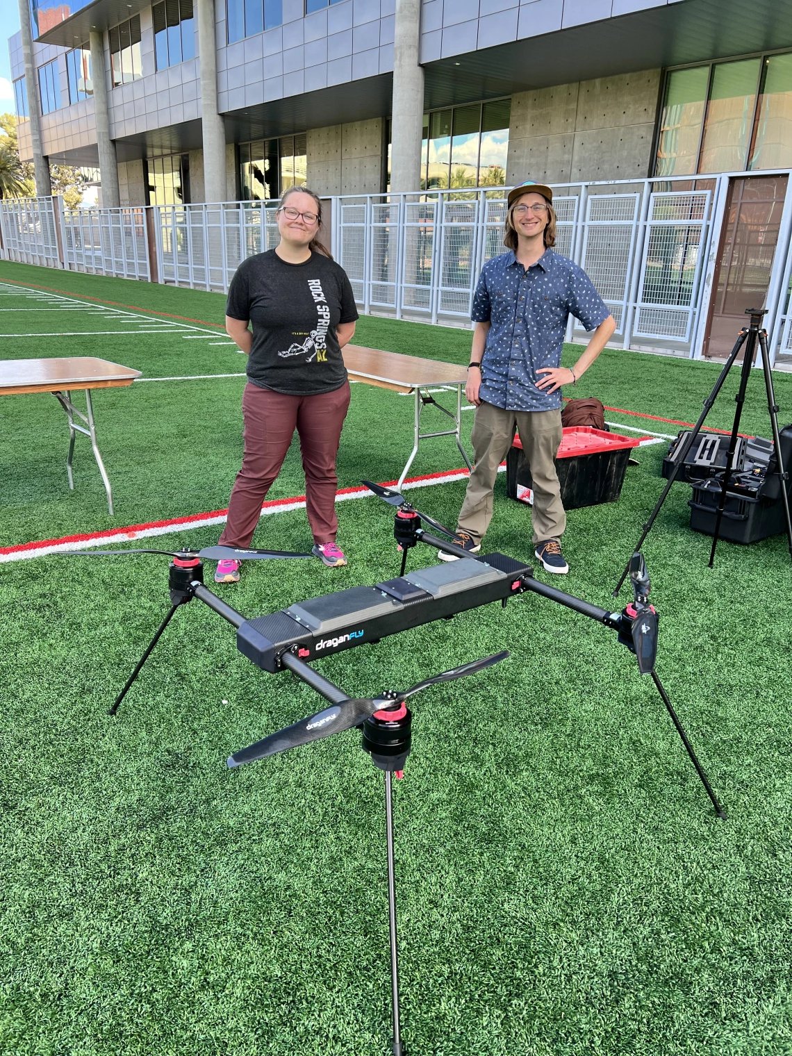 Drone Day 2024, Bear Down field, two drone day pilots