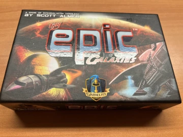 Photo of the box for the board game Tiny Epic Galaxies