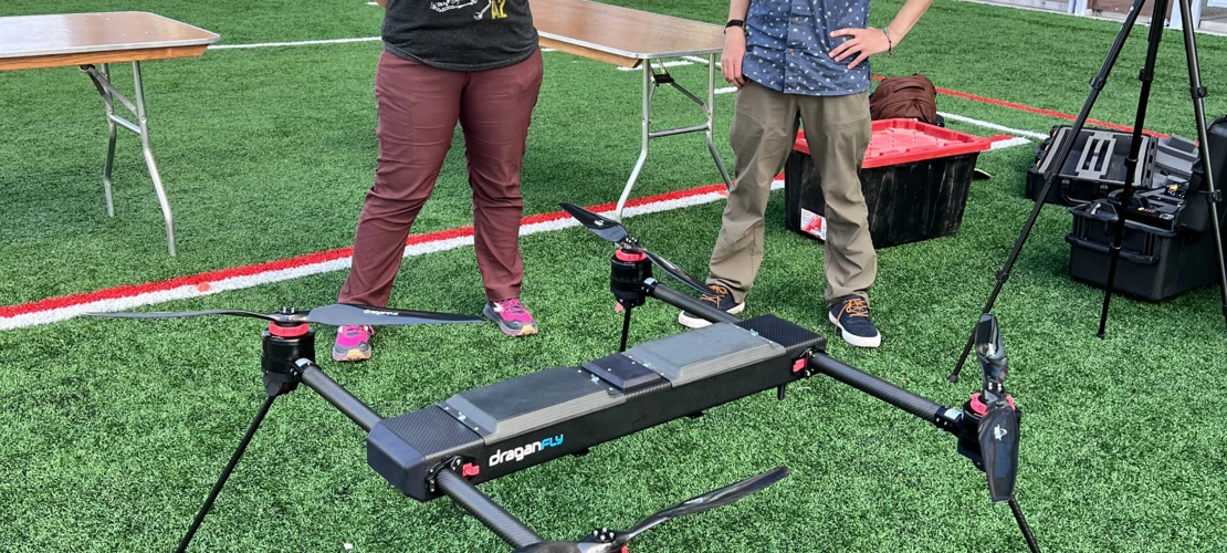 Drone Day 2024, Bear Down field, two drone day pilots